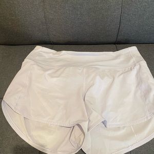 Lululemon speed up mid rise lined short 4” lavender dew